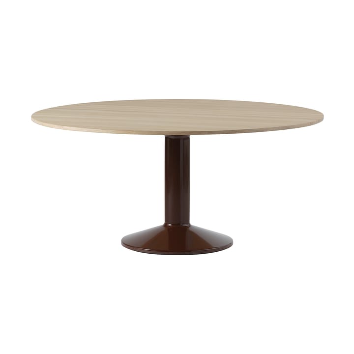 Midst mesa pedestal Ø160 cm - Carvalho oleado - vermelho escuro - Muuto