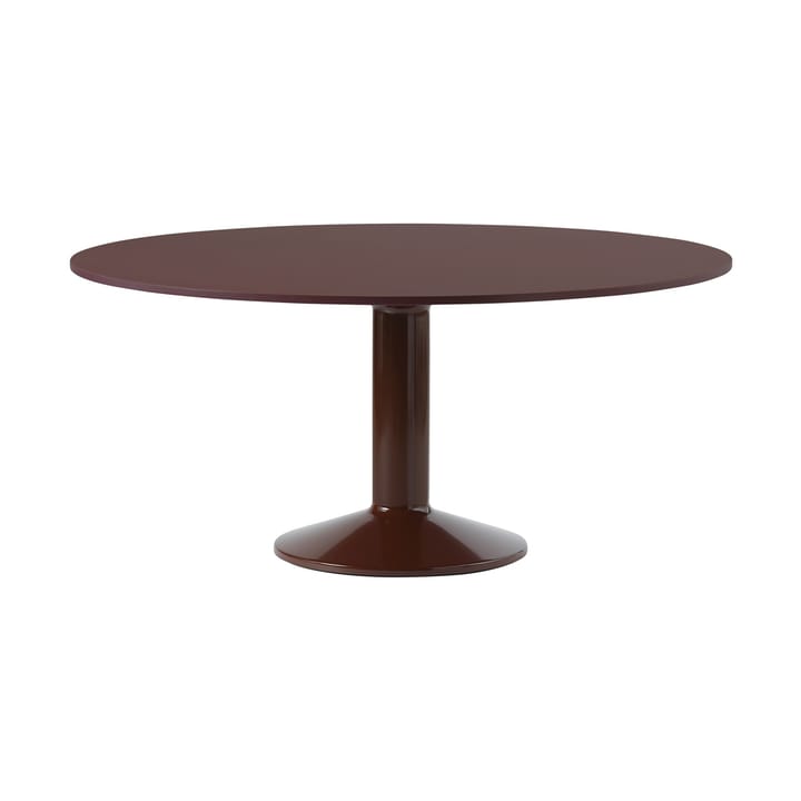 Midst mesa pedestal Ø160 cm - Dark Red Linoleum-Dark Red - Muuto