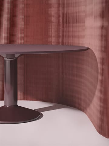 Midst mesa pedestal Ø160 cm - Dark Red Linoleum-Dark Red - Muuto