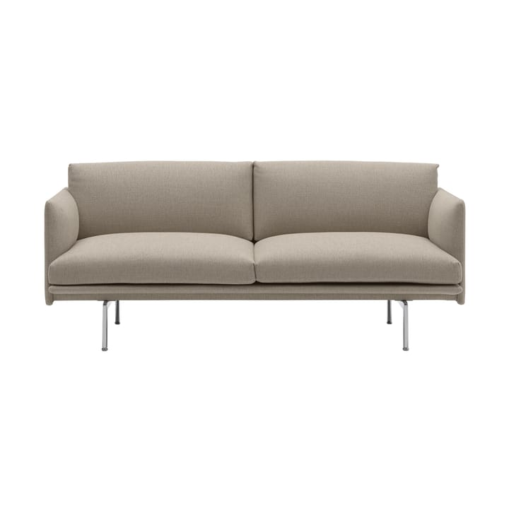 Outline sofá 2 assentos - Ecriture 240-Alumínio polido - Muuto