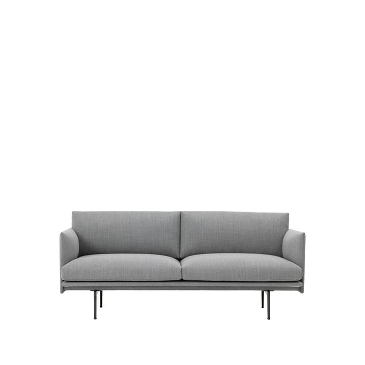 Outline sofá 2 assentos - Fiord 151 grey-Black - Muuto