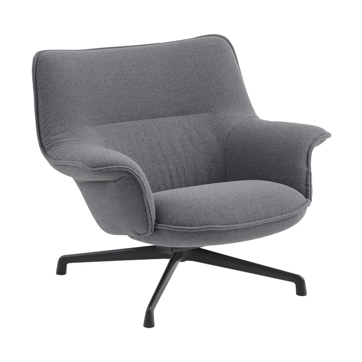 Poltrona Doze baixa com base giratória - Ocean 80-anthracite black - Muuto