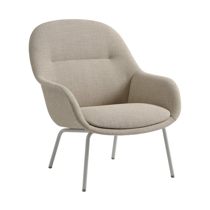 Poltrona Fiber Lounge com pernas em aço - Ecriture 240-grey - Muuto