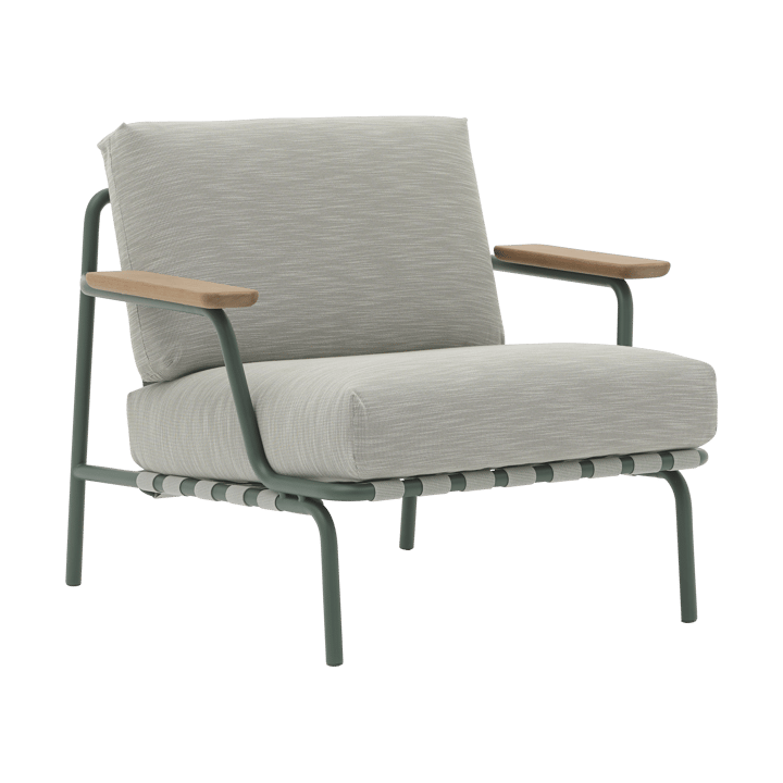 Poltrona lounge Settle Lounge Chair - Ribbed Weave 2 Dark green - Muuto