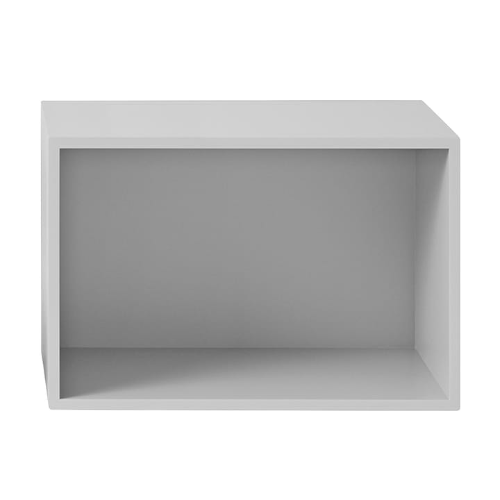 Prateleira com placa traseira, grande Stacked 2.0 - light grey - Muuto