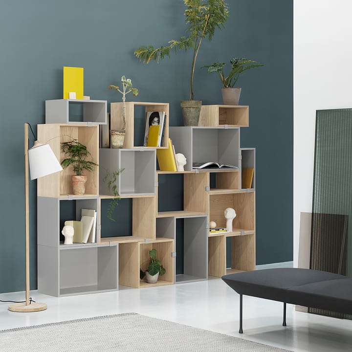 Prateleiras modulares, grandes Stacked 2.0, light grey Muuto