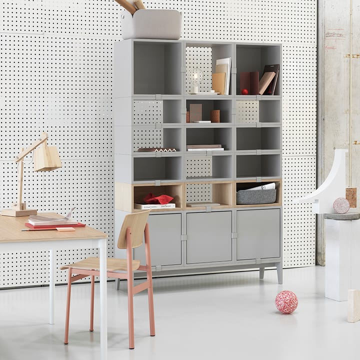 Prateleiras modulares, médias Stacked 2.0, light grey Muuto