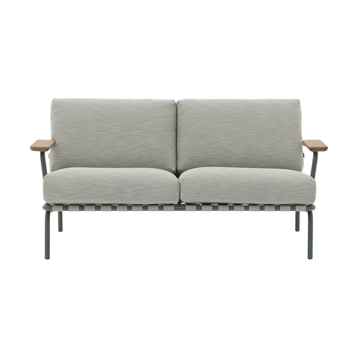 Sofá Settle 2 lugares - Ribbed Weave 2 Dark green - Muuto