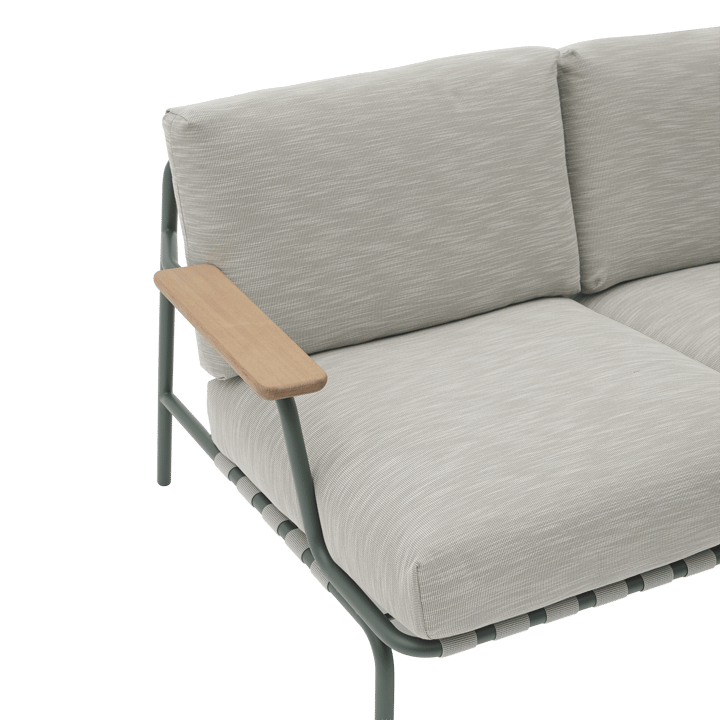 Sofá Settle 2 lugares, Ribbed Weave 2 Dark green Muuto