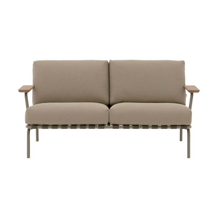 Sofá Settle 2 lugares - Ribbed Weave 5 Taupe - Muuto