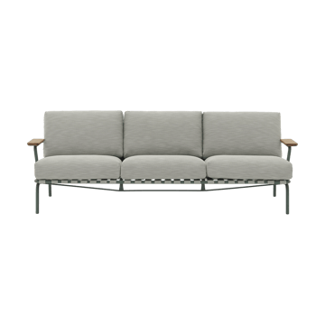 Sofá Settle 3 lugares - Ribbed Weave 2 Dark green - Muuto