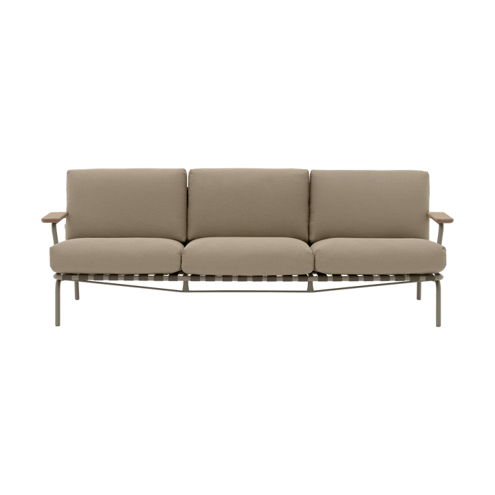 Sofá Settle 3 lugares - Ribbed Weave 5 Taupe - Muuto