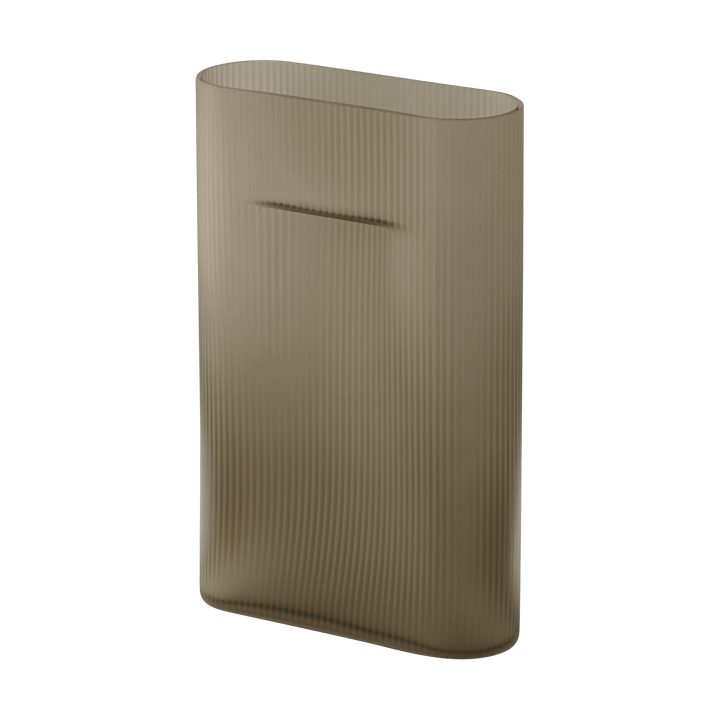 Vaso Ridge vidro fosco 35 cm - Taupe - Muuto