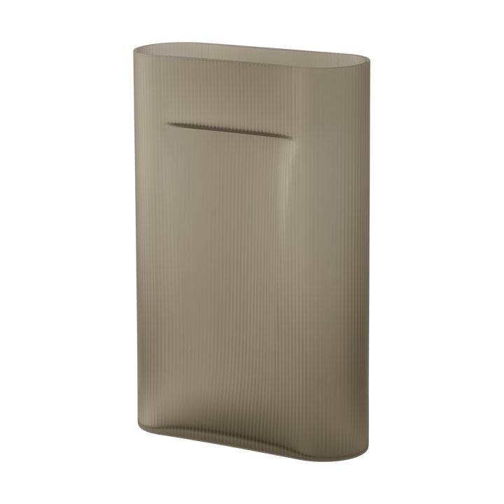 Vaso Ridge vidro fosco 48,5 cm - Taupe - Muuto