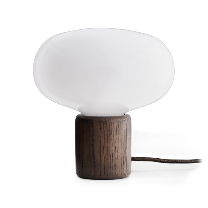 Candeeiro de mesa Karl-Johan - Smoked oak-white opal glass - New Works