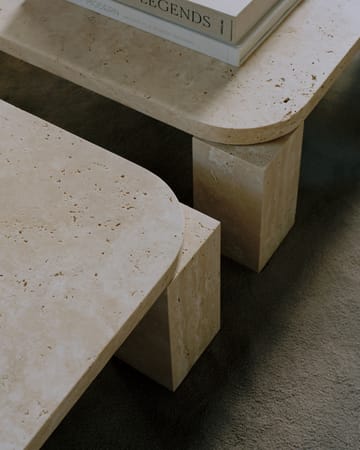 Mesa de centro Atlas 82x82 cm - Unfilled Travertine - New Works