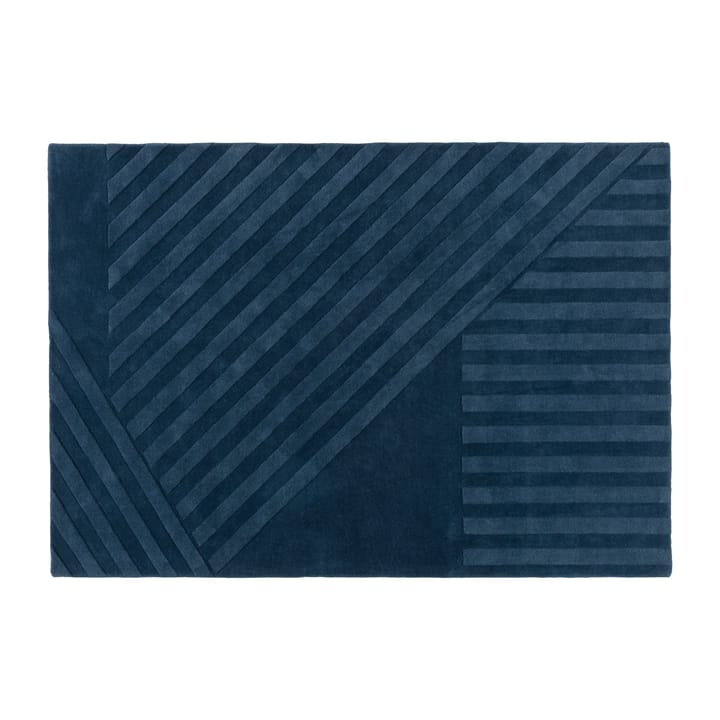 Tapete de lã às riscas azul Levels - 170x240 cm - NJRD