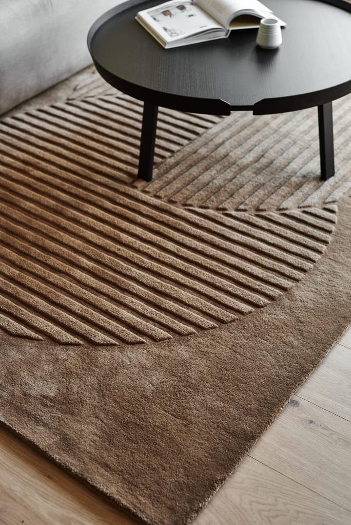 Tapete de lã com círculos bege Levels - 170x240 cm - NJRD