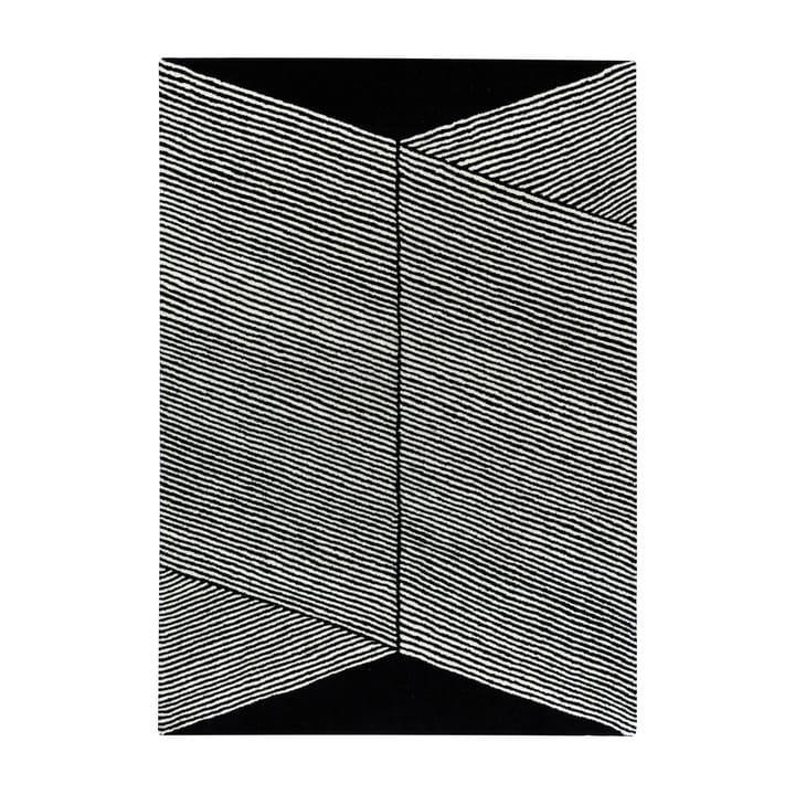 Tapete de lã preto Rectangles - 170x240 cm - NJRD