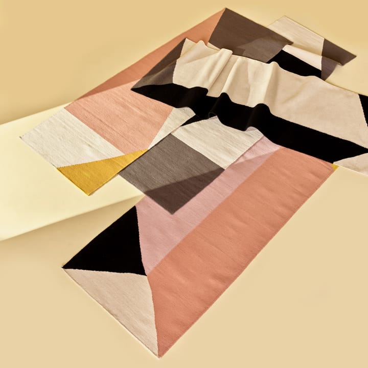 Tapete rosa Stripes blocks kelim - 80x240 cm - NJRD