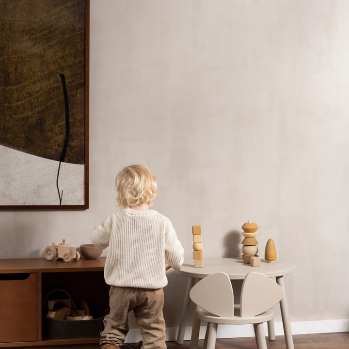 Conjunto Mouse cadeira infantil + mesa - Bege - Nofred