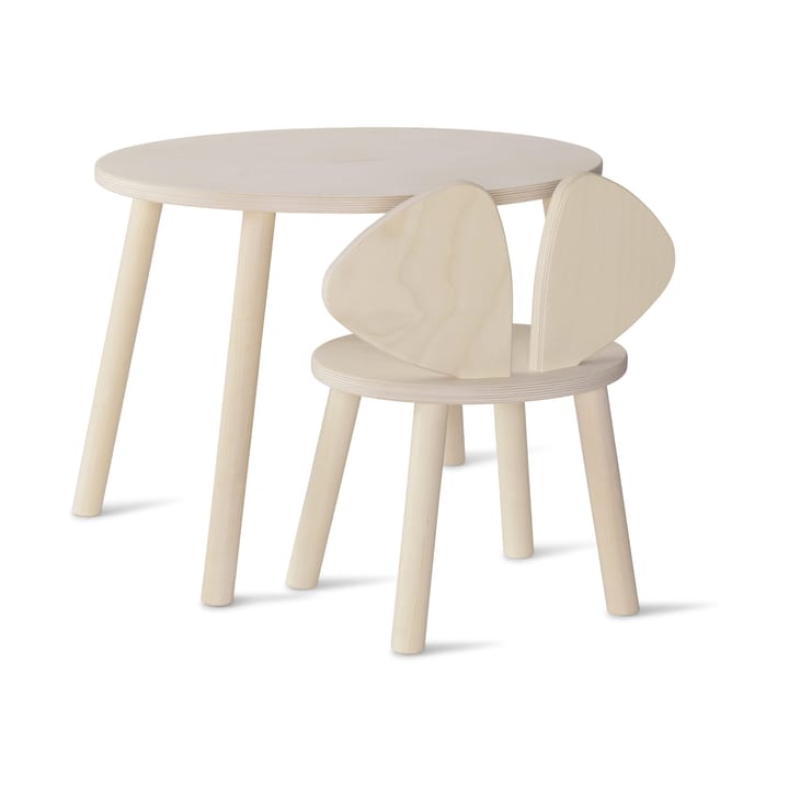 Conjunto Mouse cadeira infantil + mesa - Faia - Nofred