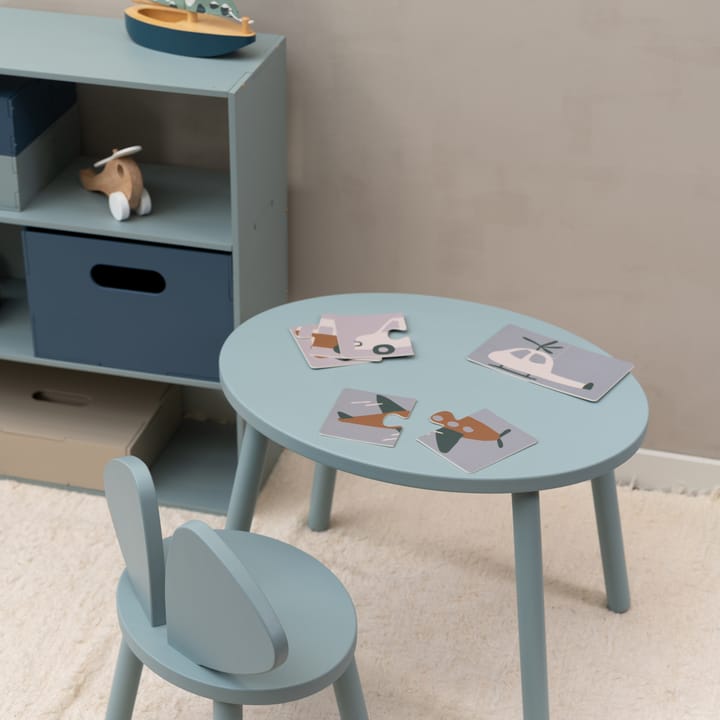 Conjunto Mouse cadeira infantil + mesa - Verde oliva - Nofred