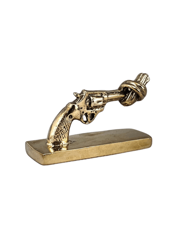 Knotted Gun mini 7 cm - Bronze - Non Violence