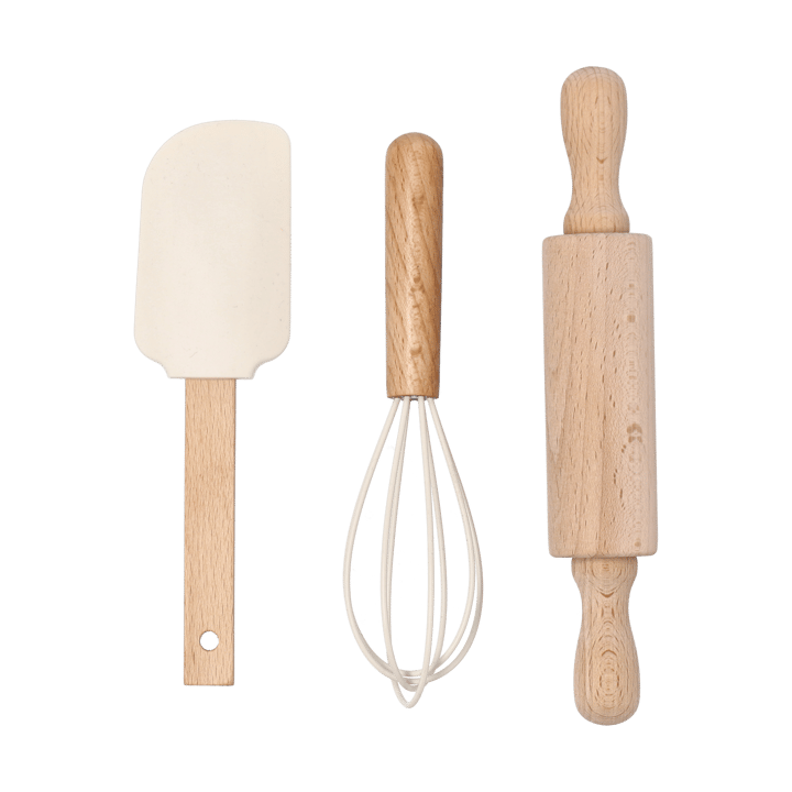 Nordwik Utensílios de Panificação em Silicone infantil 3 Peças - Creme - Nordwik