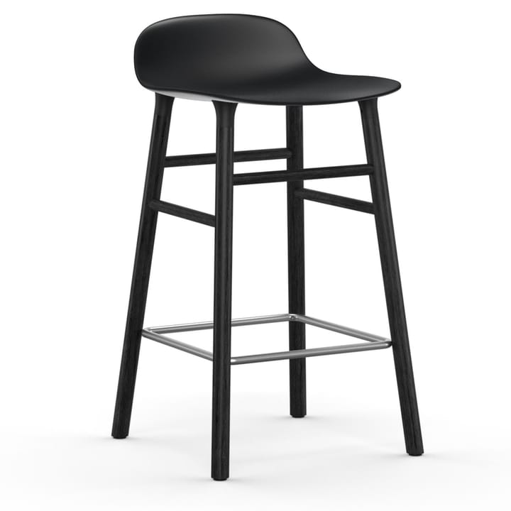 Banco elevado Form com pernas de carvalho envernizado 65 cm - Preto - Normann Copenhagen