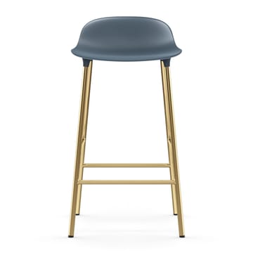 Banco elevado Form com pernas em bronze 75 cm - Azul - Normann Copenhagen