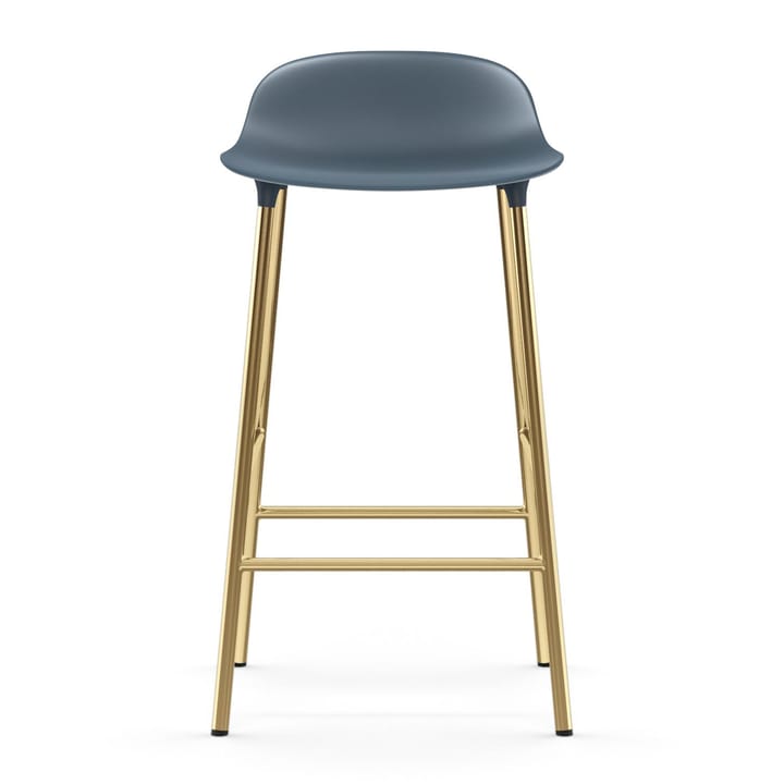 Banco elevado Form com pernas em bronze 75 cm, Azul Normann Copenhagen