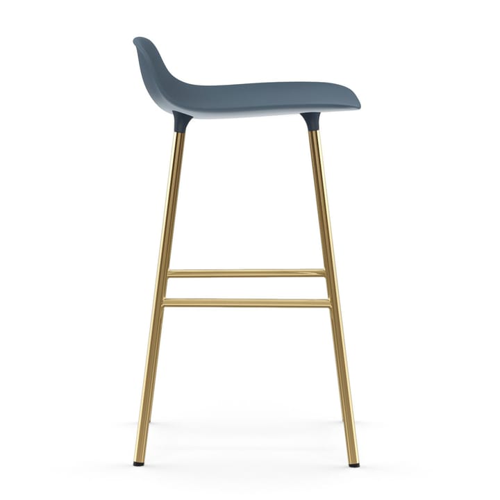 Banco elevado Form com pernas em bronze 75 cm, Azul Normann Copenhagen