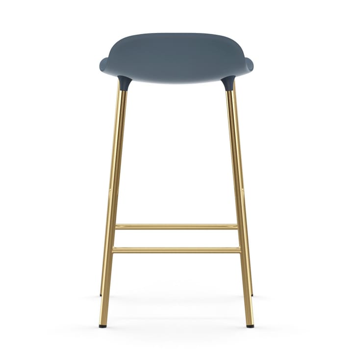 Banco elevado Form com pernas em bronze 75 cm, Azul Normann Copenhagen