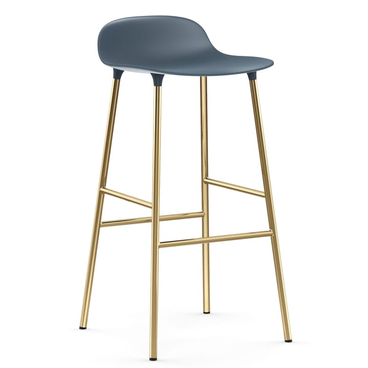 Banco elevado Form com pernas em bronze 75 cm - Azul - Normann Copenhagen