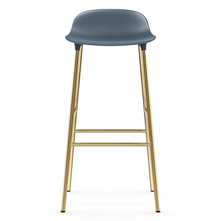 Banco elevado Form com pernas em bronze 75 cm, Azul Normann Copenhagen