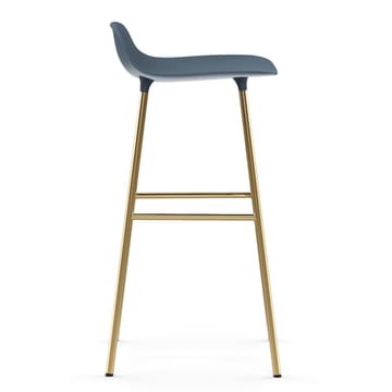 Banco elevado Form com pernas em bronze 75 cm - Azul - Normann Copenhagen