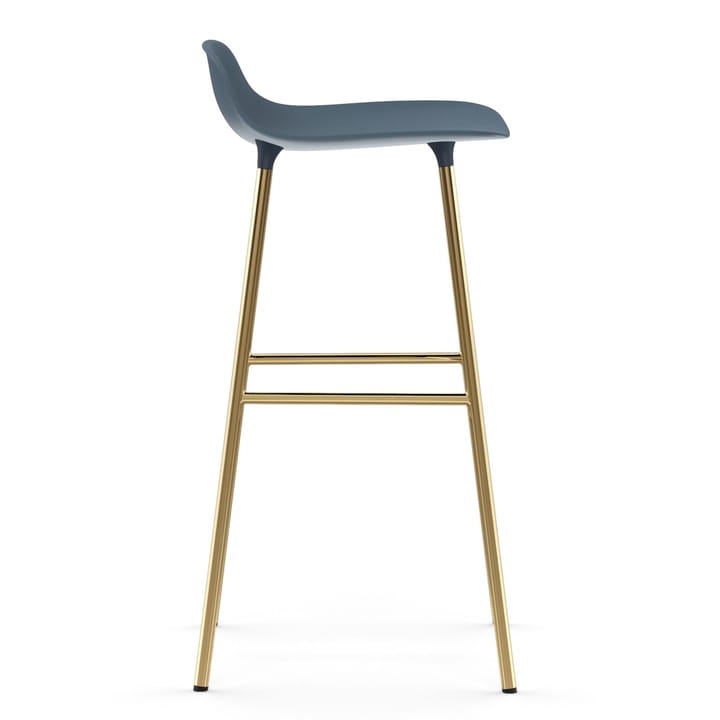 Banco elevado Form com pernas em bronze 75 cm, Azul Normann Copenhagen