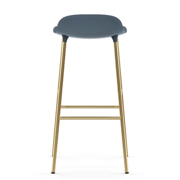 Banco elevado Form com pernas em bronze 75 cm - Azul - Normann Copenhagen