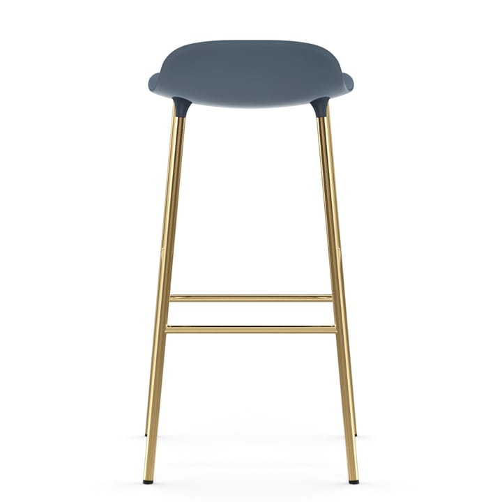 Banco elevado Form com pernas em bronze 75 cm, Azul Normann Copenhagen