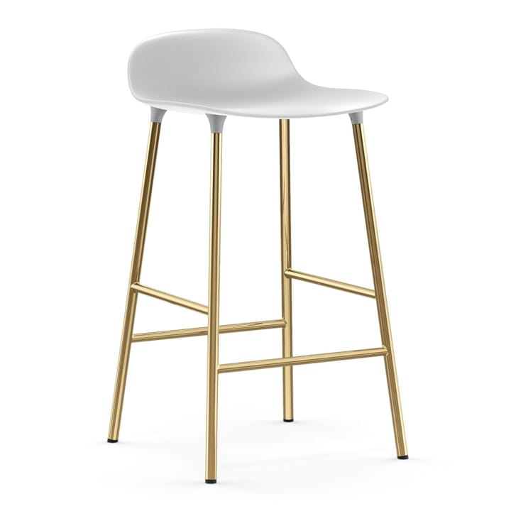 Banco elevado Form com pernas em bronze 75 cm - Branco - Normann Copenhagen