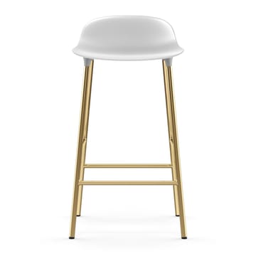 Banco elevado Form com pernas em bronze 75 cm - Branco - Normann Copenhagen