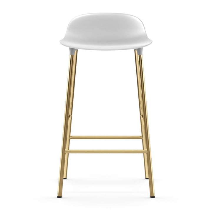 Banco elevado Form com pernas em bronze 75 cm, Branco Normann Copenhagen