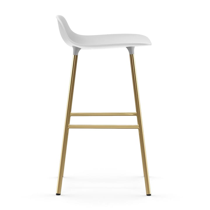 Banco elevado Form com pernas em bronze 75 cm, Branco Normann Copenhagen