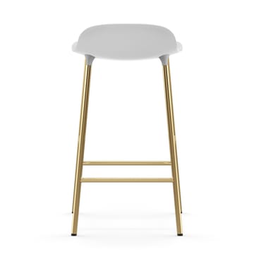 Banco elevado Form com pernas em bronze 75 cm - Branco - Normann Copenhagen