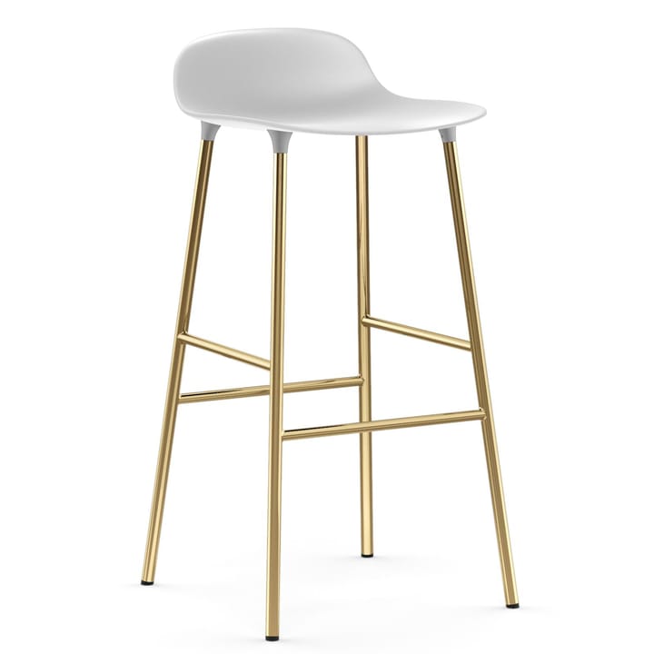 Banco elevado Form com pernas em bronze 75 cm - Branco - Normann Copenhagen