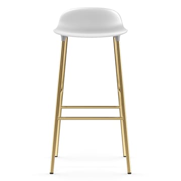 Banco elevado Form com pernas em bronze 75 cm - Branco - Normann Copenhagen