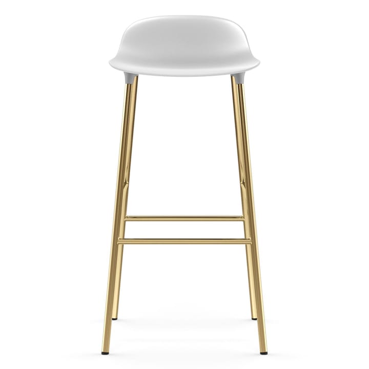 Banco elevado Form com pernas em bronze 75 cm, Branco Normann Copenhagen