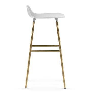 Banco elevado Form com pernas em bronze 75 cm - Branco - Normann Copenhagen