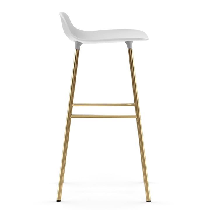 Banco elevado Form com pernas em bronze 75 cm, Branco Normann Copenhagen